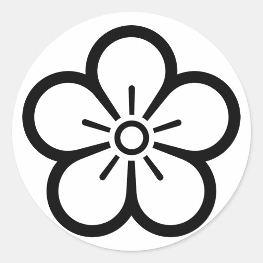 中陰梅の花 RONDE STICKER (Voorkant)