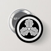 丸に三つ柏 RONDE BUTTON 5,7 CM (Voorkant /achterkant)