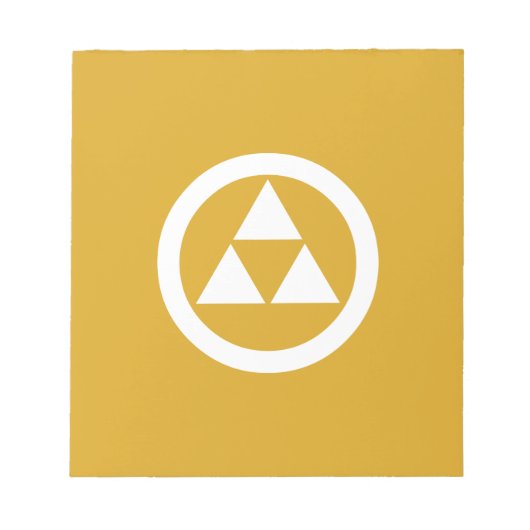 丸に三つ鱗 NOTITIEBLOK (Voorkant)