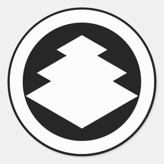丸に三階菱 RONDE STICKER (Voorkant)
