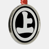 丸に下げ上 METALEN ORNAMENT (Rechts)
