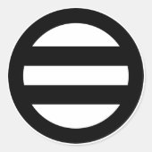 丸に二つ引き RONDE STICKER (Voorkant)