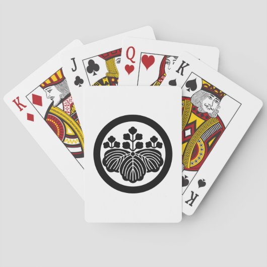 丸に五三桐 SPEELKAARTEN (Achterkant)