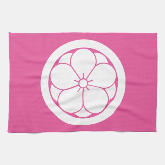 丸に八重梅 THEEDOEK (Horizontaal)