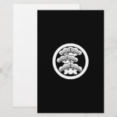 丸に左三階松 BRIEFPAPIER (Voorkant / Achterkant)