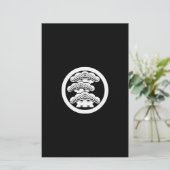 丸に左三階松 BRIEFPAPIER (Staand voorkant)