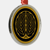 丸に抱き柏 METALEN ORNAMENT (Rechts)
