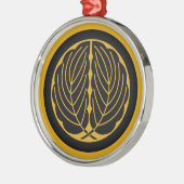 丸に抱き柏 METALEN ORNAMENT (Links)