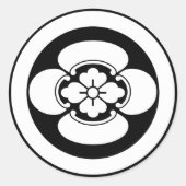 丸に木瓜 RONDE STICKER (Voorkant)