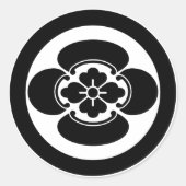 丸に木瓜 RONDE STICKER (Voorkant)