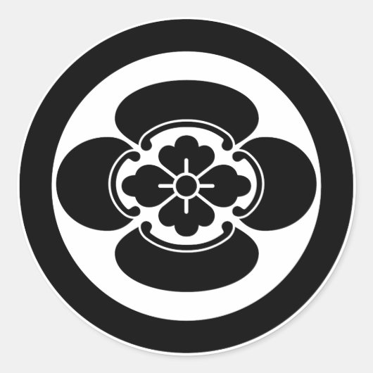 丸に木瓜 RONDE STICKER (Voorkant)