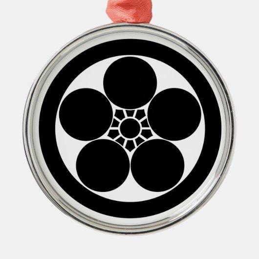 丸に梅鉢 METALEN ORNAMENT (Voorkant)