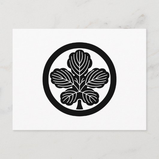 丸に梶の葉 BRIEFKAART (Voorkant)