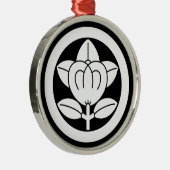 丸に橘（六つ割り作図） METALEN ORNAMENT (Rechts)