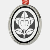 丸に橘（六つ割り作図） METALEN ORNAMENT (Links)