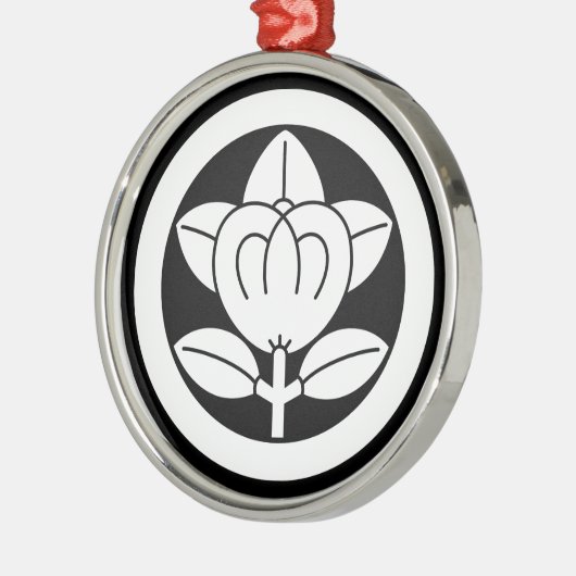 丸に橘(六つ割り作図) METALEN ORNAMENT (Links)