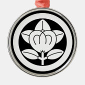 丸に橘(六つ割り作図) METALEN ORNAMENT (Voorkant)