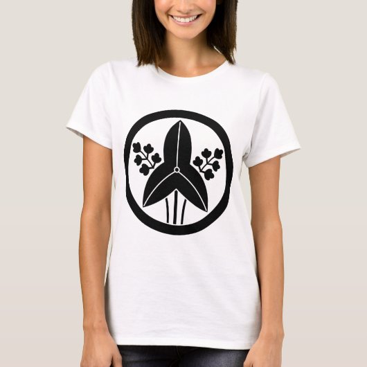 丸に立沢瀉 T-SHIRT (Voorkant)
