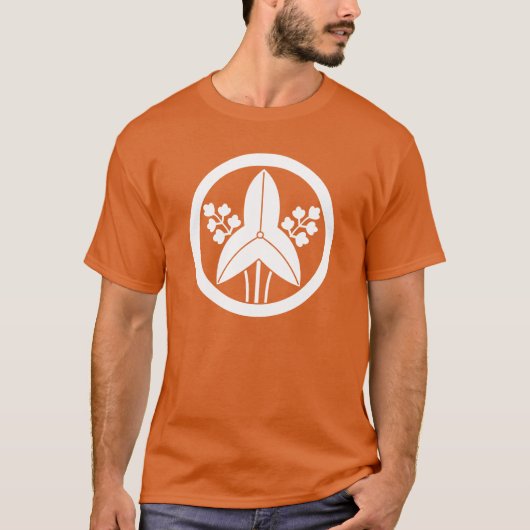 丸に立沢瀉 T-SHIRT (Voorkant)