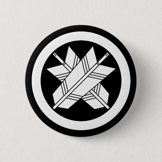 丸に違い矢 RONDE BUTTON 5,7 CM (Voorkant)