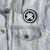 丸に違い矢 RONDE BUTTON 5,7 CM (In situ)