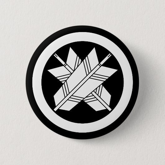 丸 に い 矢 RONDE BUTTON 5,7 CM (Voorkant)