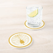 丸 に き 茗 荷 ZANDSTEEN ONDERZETTER (Zijkant)