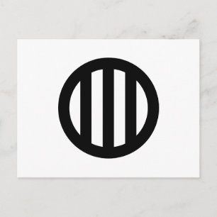 丸 に 三 つ 引 き BRIEFKAART