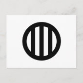 丸 に 三 つ 引 き BRIEFKAART (Voorkant)