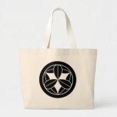 丸 に 枚 笹 GROTE TOTE BAG (Voorkant)