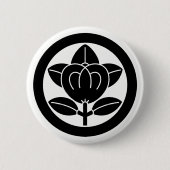 丸 に 橘 (六 割 り) RONDE BUTTON 5,7 CM (Voorkant)