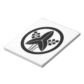 丸 に 沢 瀉 NOTITIEBLOK (Linkerzijde)