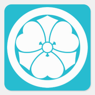 丸 に 酢 漿 草 VIERKANTE STICKER