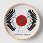 丹頂旗時計（Wall Clock with Red-Crowned Crane Flag） (Voorkant)