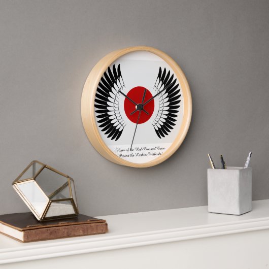 丹頂旗時計（Wall Clock with Red-Crowned Crane Flag） (Kantoor)