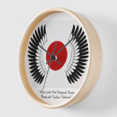 丹頂旗時計（Wall Clock with Red-Crowned Crane Flag） (Hoek)