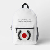 丹頂旗・バックパック(Red-Crowned Crane Flag Backpack) Bedrukte Rugzak (Voorkant)