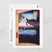 亀 富 山, 広 重 en de berg Fuji, Hiroshige, Ukiyoe Briefkaart (Voorkant / Achterkant)