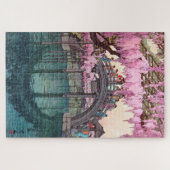 亀 戸 神, Kameido Bridge, Hiroshi Yoshida, Woodcut Legpuzzel (Horizontaal)