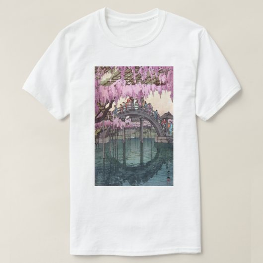 亀 戸 神, Kameido Bridge, Hiroshi Yoshida, Woodcut T-shirt (Design voorkant)