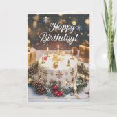 【二つ折り】12月バースデーカード／【Folded】 birthday card for Dec. Kaart (Voorkant)