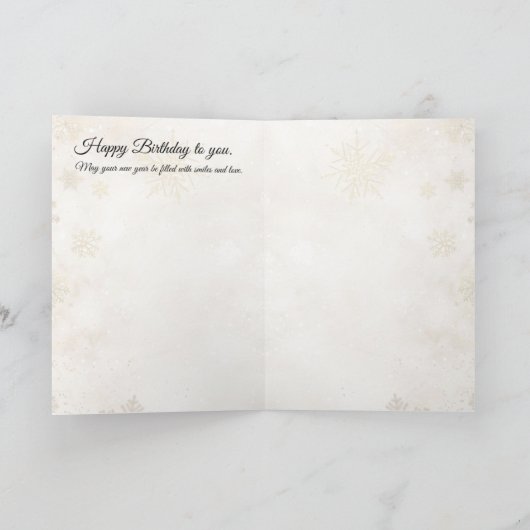 【二つ折り】12月バースデーカード／【Folded】 birthday card for Dec. Kaart (Binnen)