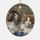 二匹の子猫 KERAMISCH ORNAMENT (Links)