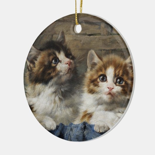 二匹の子猫 KERAMISCH ORNAMENT (Links)