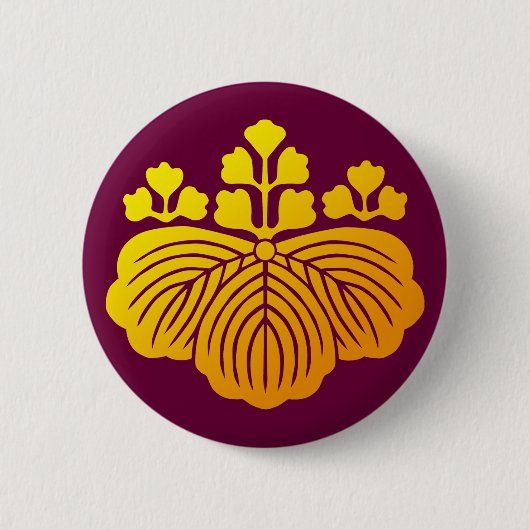 五三桐紋 RONDE BUTTON 5,7 CM (Voorkant)