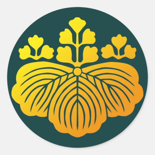 五三桐紋 RONDE STICKER (Voorkant)