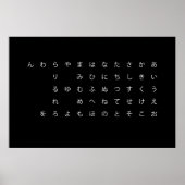 五十音(ひらがな) POSTER (Voorkant)