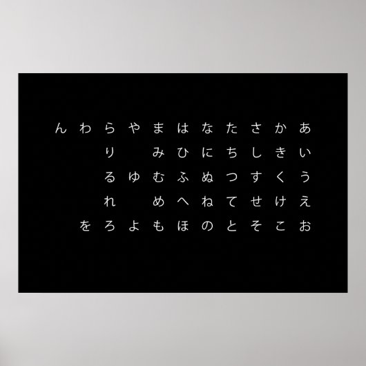 五十音（ひらがな） POSTER (Voorkant)