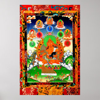 五 佛 黃 神LINEGE 5 BUDDHA YELLOW JAMBHALA Poster