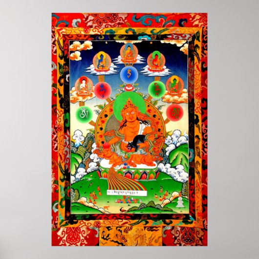 五 佛 黃 神LINEGE 5 BUDDHA YELLOW JAMBHALA Poster (Voorkant)